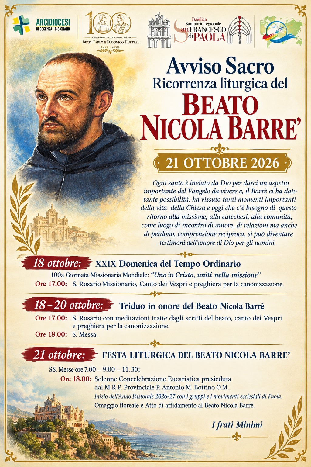Beato Nicola Barrè 21ott26